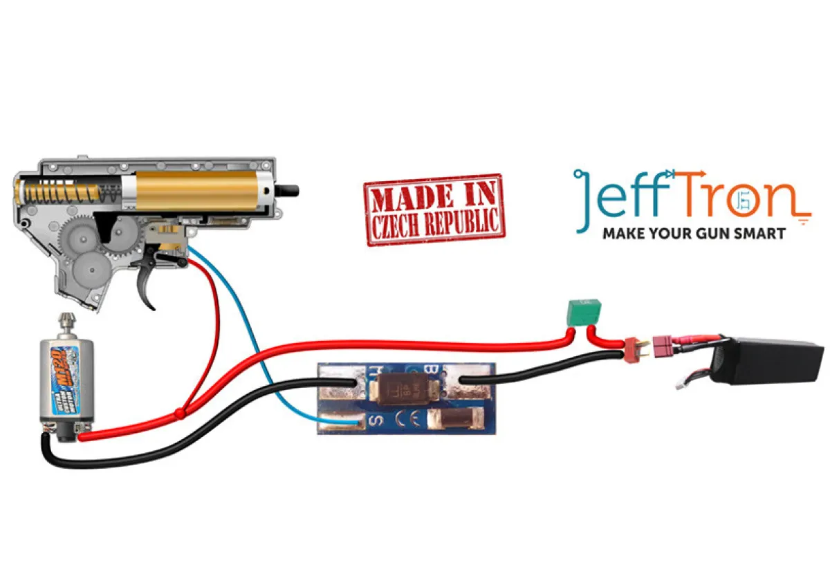 Jefftron Micro Mosfet II mit Active Brake für AEG Gewehre